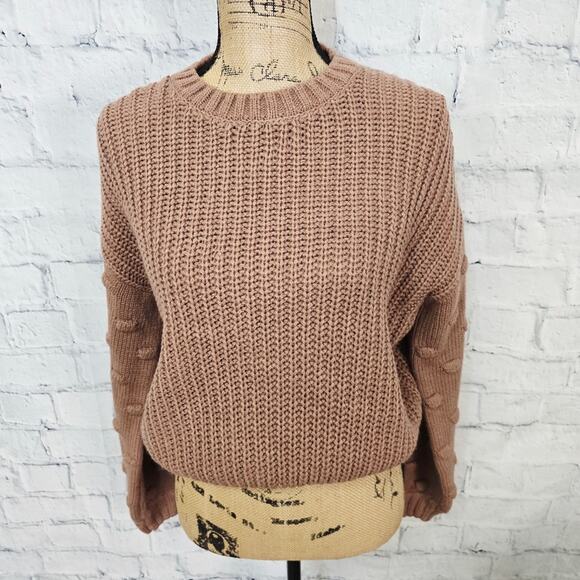 Moon and Madison sweater top Sz S mauve long sleeve scoop neck A24 - Picture 1 of 3